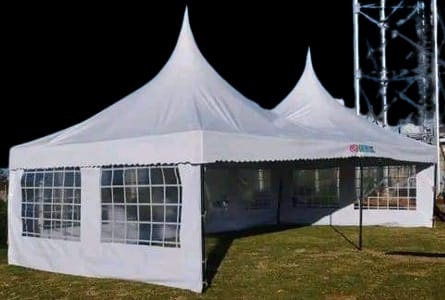 High Peak Tent 6x12m – 100 Seater shading a kids birthday party in Nairobi
