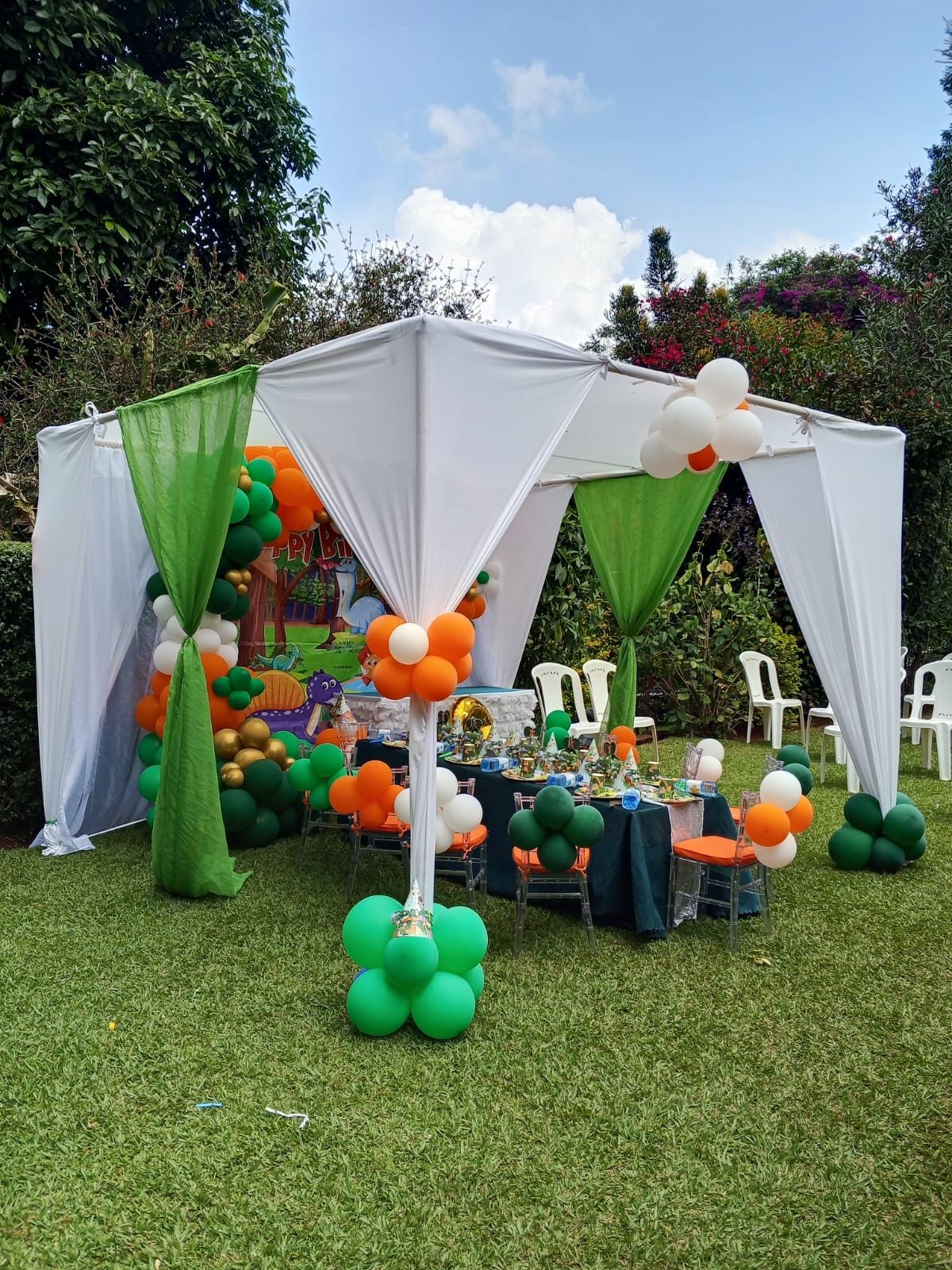 Kids Party Canopy Tent (3x3m) shading a kids birthday party in Nairobi - view 4