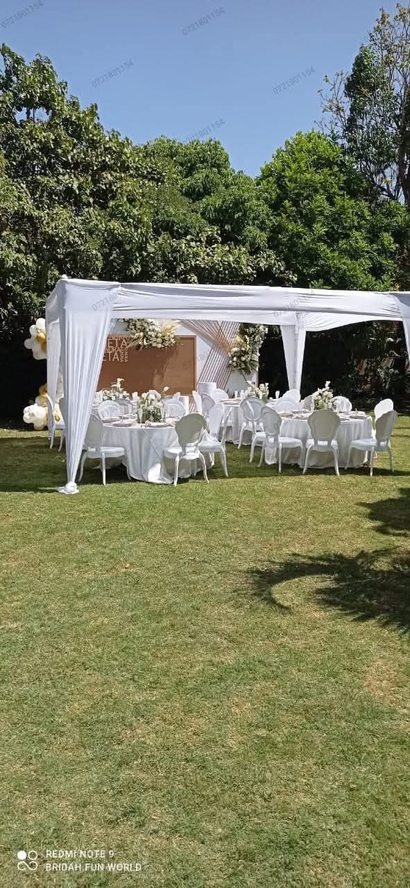 Large Birthday Canopy (6x6m) shading a kids birthday party in Nairobi - view 2
