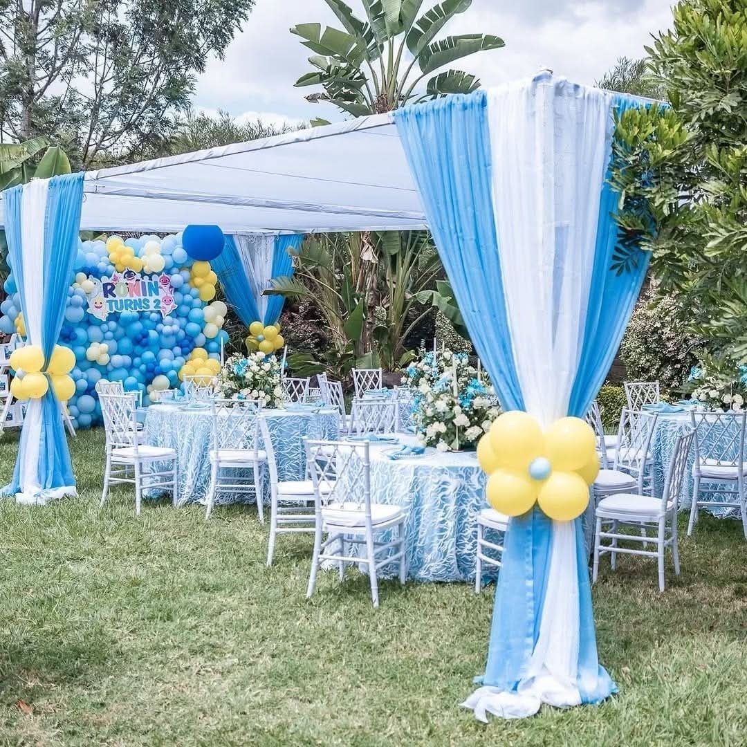 Large Birthday Canopy (6x6m) shading a kids birthday party in Nairobi - view 5
