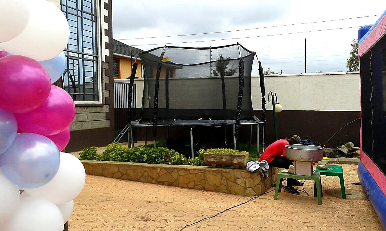 Safety-Net Party Trampoline for a kids birthday party in Nairobi - view 4