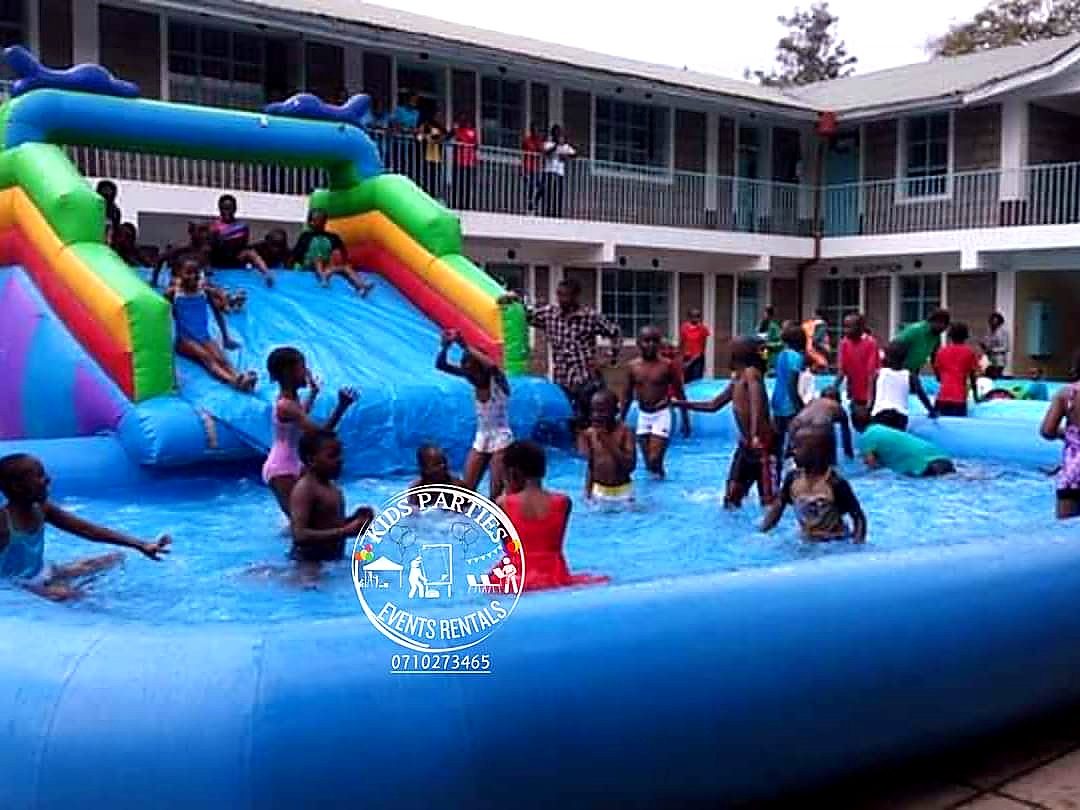 Gigantic Bouncy Water Slide for a kids summer pool party in Nairobi - view 2